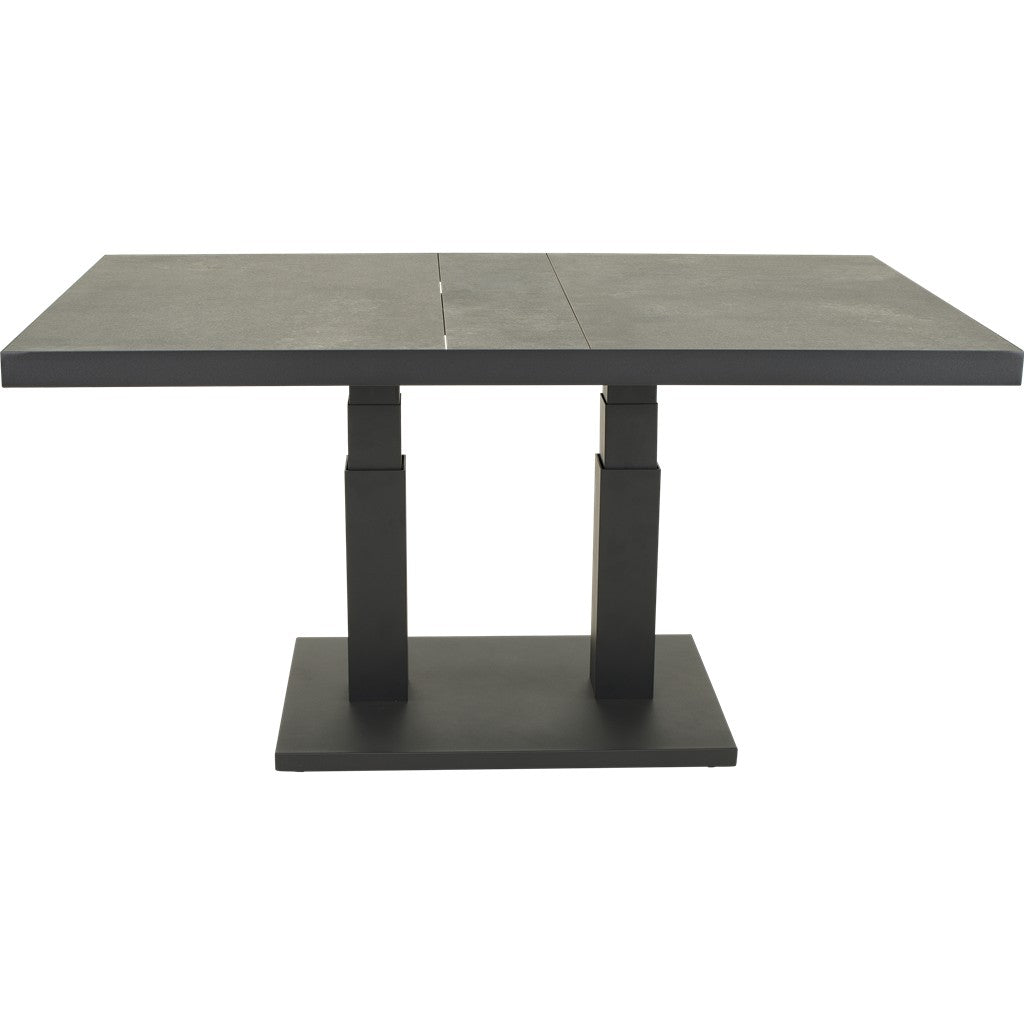 Verstelbare loungetafel Murcia zwart 140x85 cm - Lesli Living