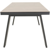 Rechthoekige tafel met licht houten blad en antraciet poten, 150x90 cm