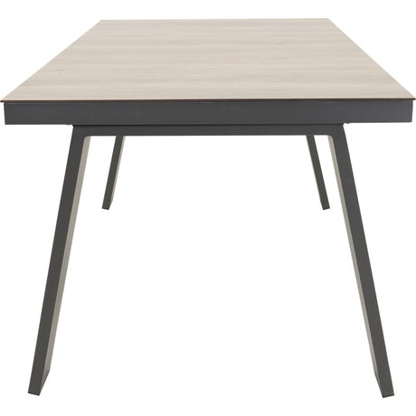 Rechthoekige tafel met licht houten blad en antraciet poten, 150x90 cm