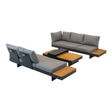 Loungeset Barbados Steen - Lesli Living