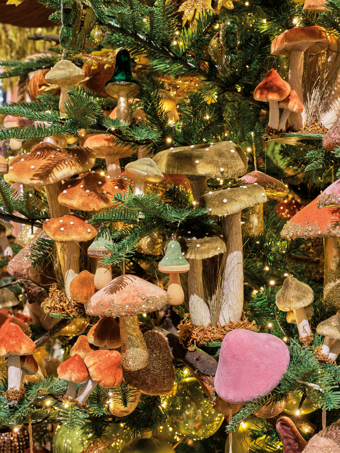 Paddenstoel polyester fluweel grassorti 3col assorti