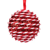 Kerstbal foam glitter 2col ass