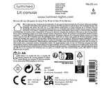 Specificatielabel van LED-canvas: 98×38 cm, 6 LED