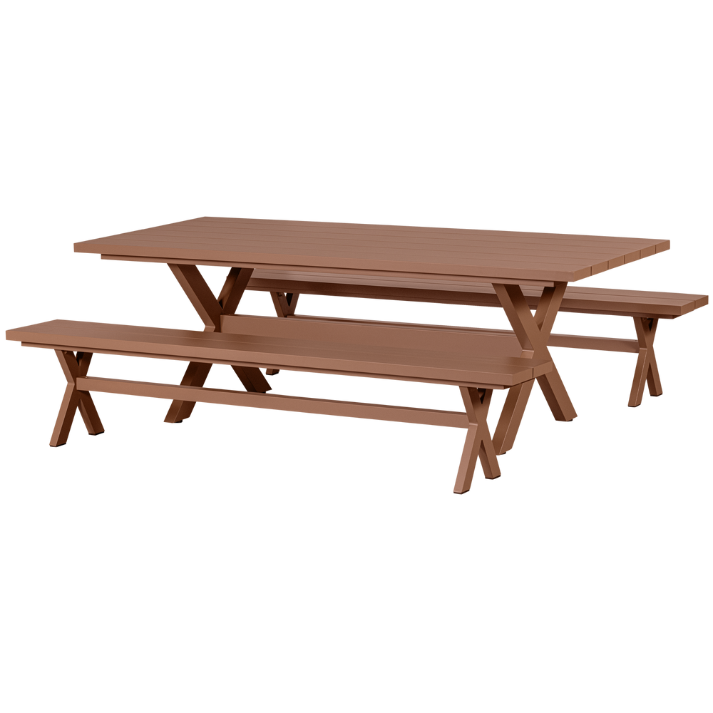 DELTA PICKNICK TUINTAFEL ALUMINIUM TERRA 220X100 CM