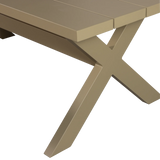 WOOOD - Delta picknick tuintafel aluminium groen/zand 220x100cm