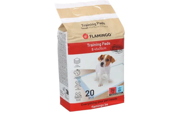 Flamingo Puppy Trainingsmat Basic - Wit - 45 x 35 cm - 20 stuks
