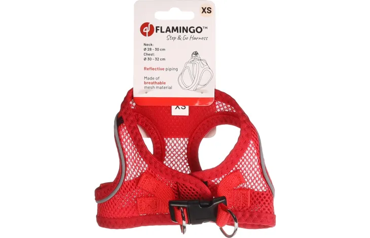 Flamingo - Harnas Step&Go Bento Rood XS