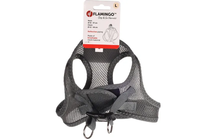 Flamingo - Harnas Step&Go Bento Grijs L