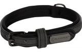 Flamingo neoprene halsband Delu Zwar met gesp en ring, zwart