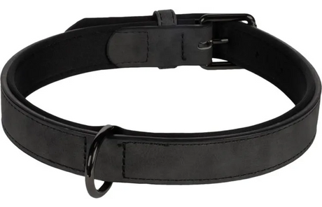 Flamingo - Halsband met neopreen Delu Zwart L | 42-52cm x 25mm x 7mm