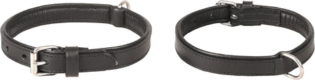 Flamingo - Halsband Gevoerd Gevuld Arizona Zwart M | 30-37cm x 20mm x 6mm