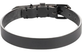 Flamingo zwarte hondenhalsband met meerdere gaatjes en metalen sluiting