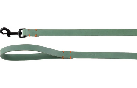 Groene looplijn met ringgesp en oranje markeringen, lengte 130 cm