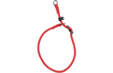 Anti-trek hondenhalsband Aiden rood, dubbele band met gesp en metalen ring