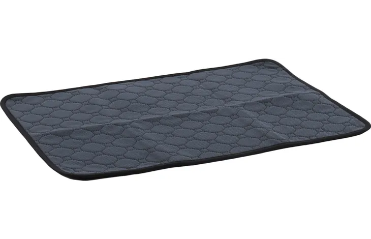Honden trainingsmat, grijs antislip met honingraatmotief, plat liggend