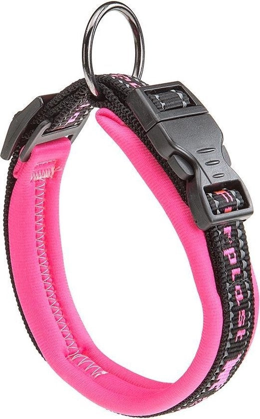 Ferplast Hondenhalsband Sport 35 Cm Linnen/nylon Roze/zwart