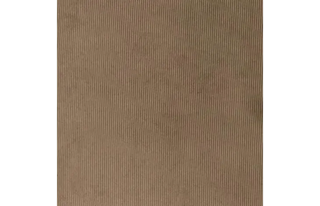 Detail beige kussenstof met fijne ribstructuur.