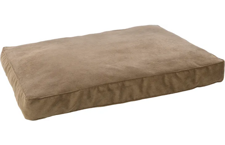 Rechthoekig beige kussen Celeste 100x70 cm, effen textuur met zichtbare naden.