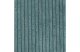 Blauwe geribde fluwelen stof met verticale streepstructuur, close-up