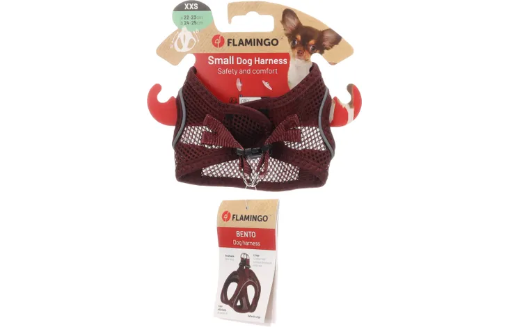 Flamingo - Harnas Step&Go Bento Aubergine XXS