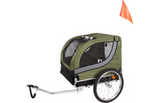 Groene Flamingo Tybalt fietskar met doorzichtig zijraam en oranje reflector