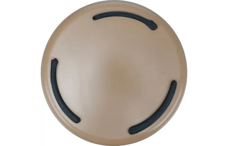 Ronde eet- en drinkpot Yumi, beige onderkant met antislipnoppen