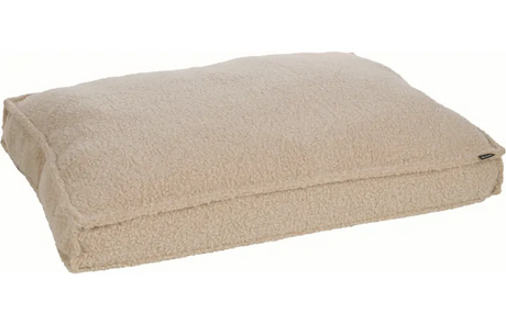 Flamingo rechthoekig beige kussen van boucléstof, 100 x 70 x 12 cm