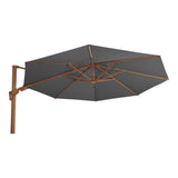 Zweefparasol VirgoFlex houtlook grijs Ø3,5mtr