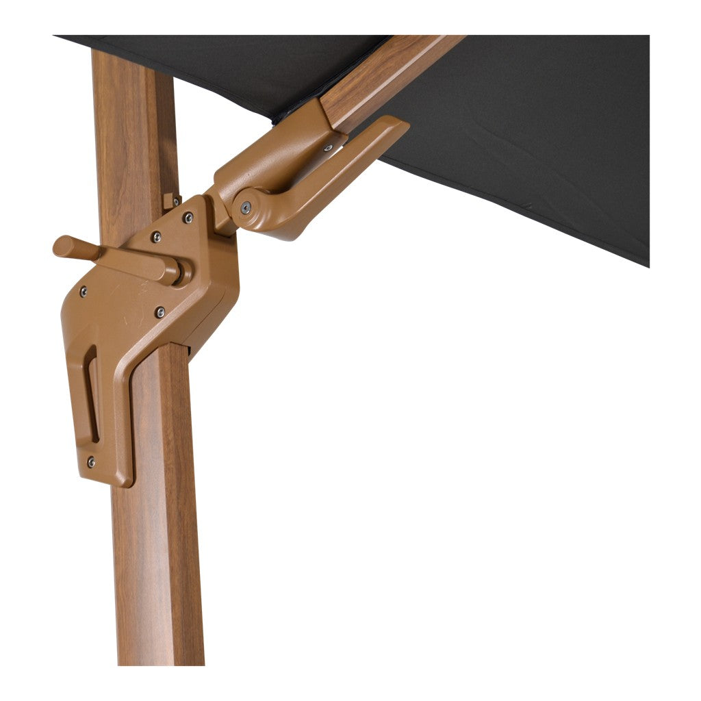 Zweefparasol VirgoFlex houtlook grijs 3x3mtr
