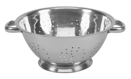 Kitchen Basics vergiet van roestvrij staal, 24 cm, geperforeerde zeef met handgrepen