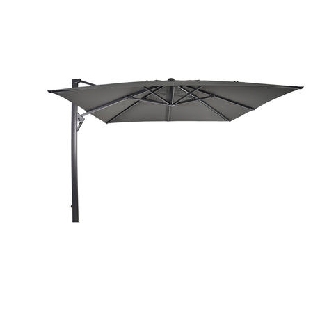 Zweefparasol Taurus grijs 3x3 m met grijze parasoldoek en staander