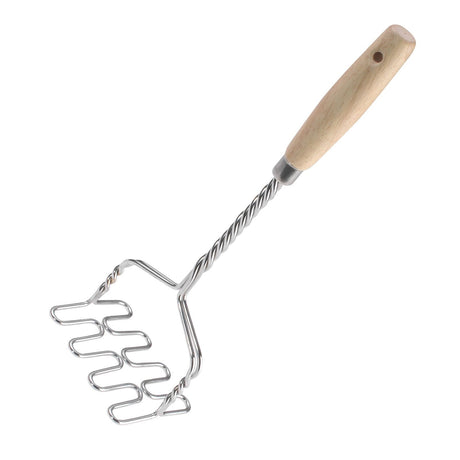 Westmark aardappelstamper met houten handvat en metalen draadstamper