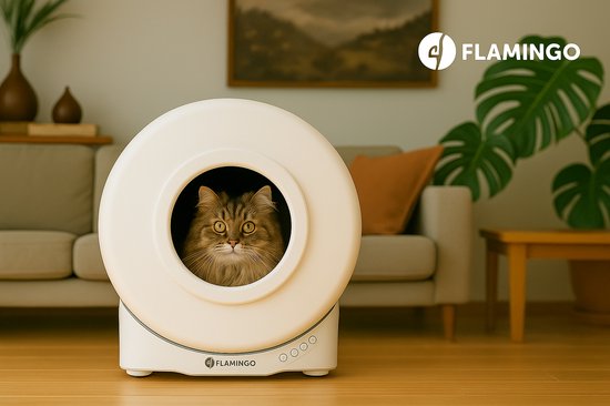 Flamingo - Automatische kattenbak - XXL 72L