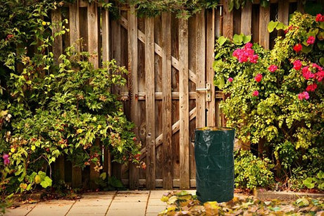 Pro Garden tuinafvalzak, opvouwbaar rond, donkergroen, staand met handgrepen