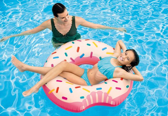 Intex donut zwemband met sprinkles, roze en witte donutring