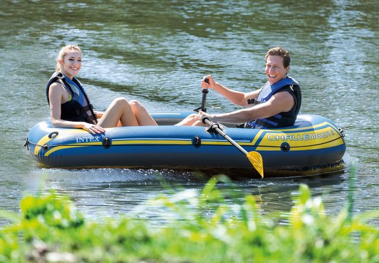 Intex Challenger 2 Boot set + peddels en pomp
