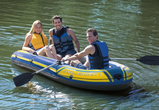 Intex Challenger 3 Boot set + peddels en pomp