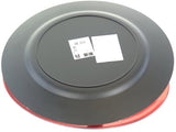 Rond kaarsenbord onderbord, grijs met rode rand, diameter 33 cm