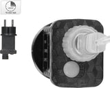 Led-lichtadapter voor kerststerdecor, zwarte behuizing met stekker en timerknop