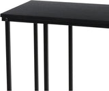 Bijzettafel metaal met mdf topblad - zwart