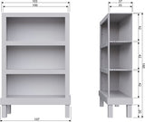 WOOOD Bonk Open Kast - Grenen - Mist - 160x103x37