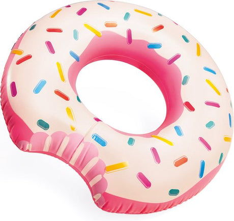 Intex donut zwemband met sprinkles, roze buitenrand en witte binnenring