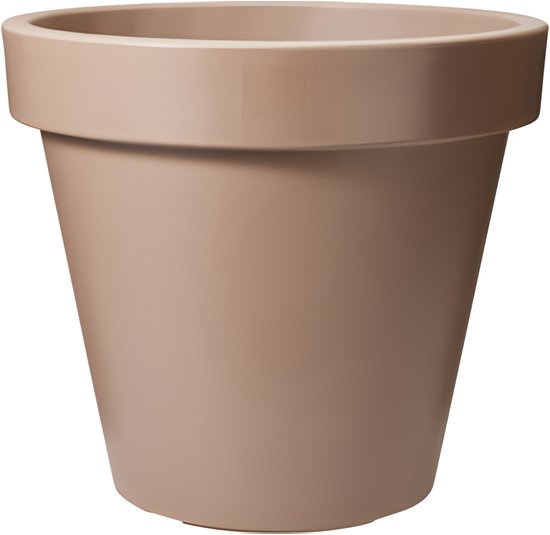Bloempot kunststof rond 40cm - Mokka bruin