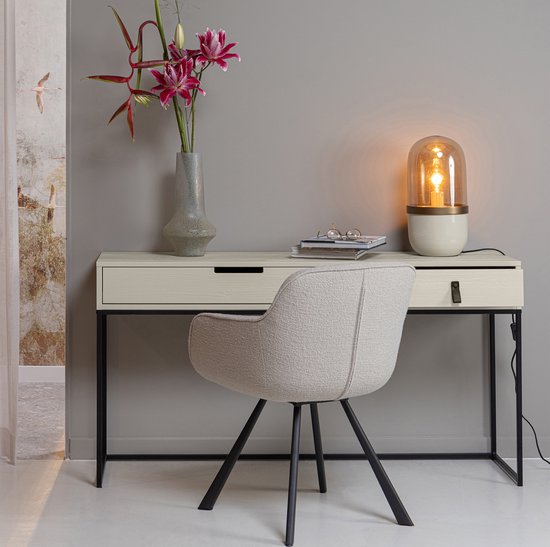 WOOOD Silas Sidetable - Geborsteld Grenen - Dust - 74x140x40