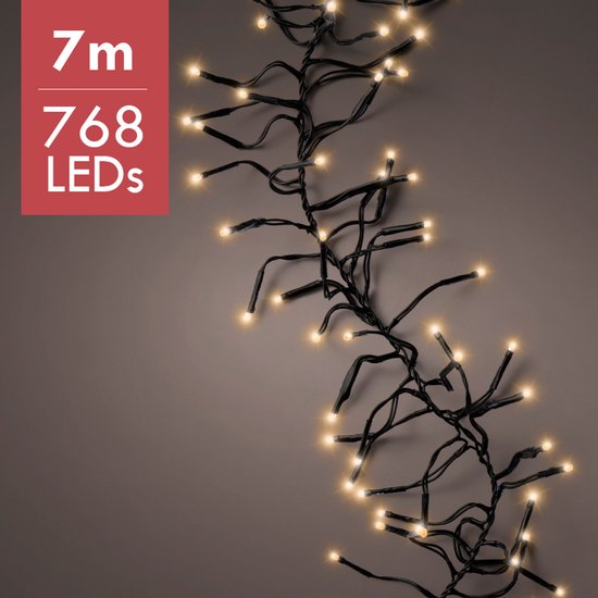 7m LED Cluster kerstboomverlichting - Goud - 768 lampjes - Dimbaar