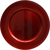 Rond kaarsenbord onderbord, glanzend bordeauxrood, diameter 33 cm