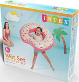 Intex Wet Set Collection doos met donut zwemband, roze-witte sprinkles