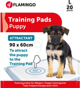 Flamingo Puppy Trainingsmat met Lokstof - Wit - 90 x 60 cm - 20 stuks