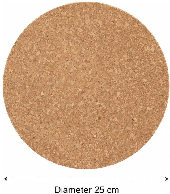 Onderzetter maat XXL van kurk 25cm - Esschert design