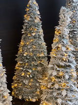 Pop-up kunst kerstboom met sneeuw en 150 LEDs - 120 cm